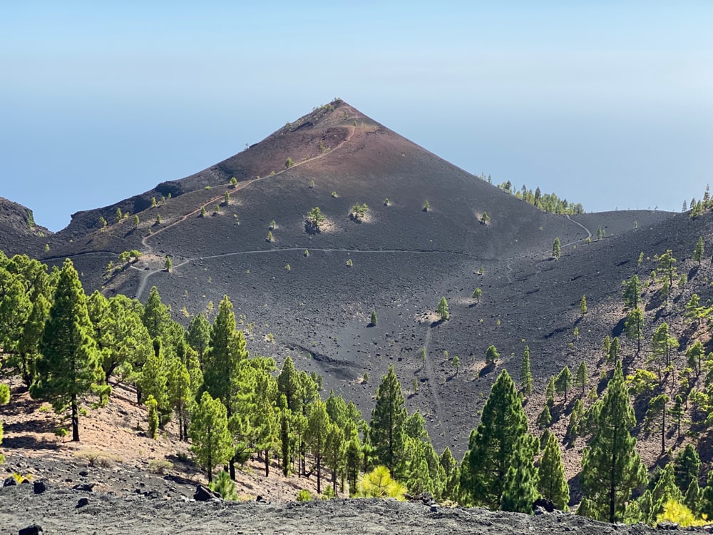 View of a volcan San Martin on the Ruta de Los Volcanes