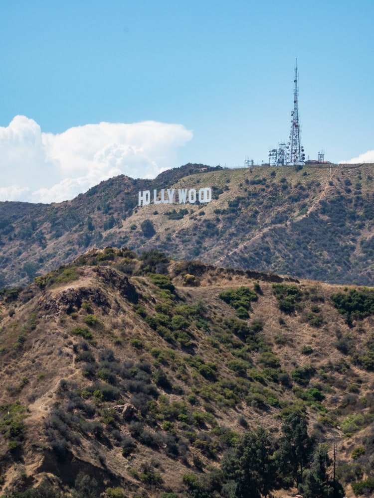 The Hollywood sign from Griffith Observatory